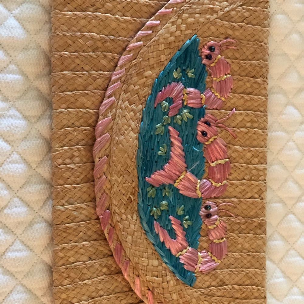 Lilly Pulitzer woven clutch. Fish bowl.